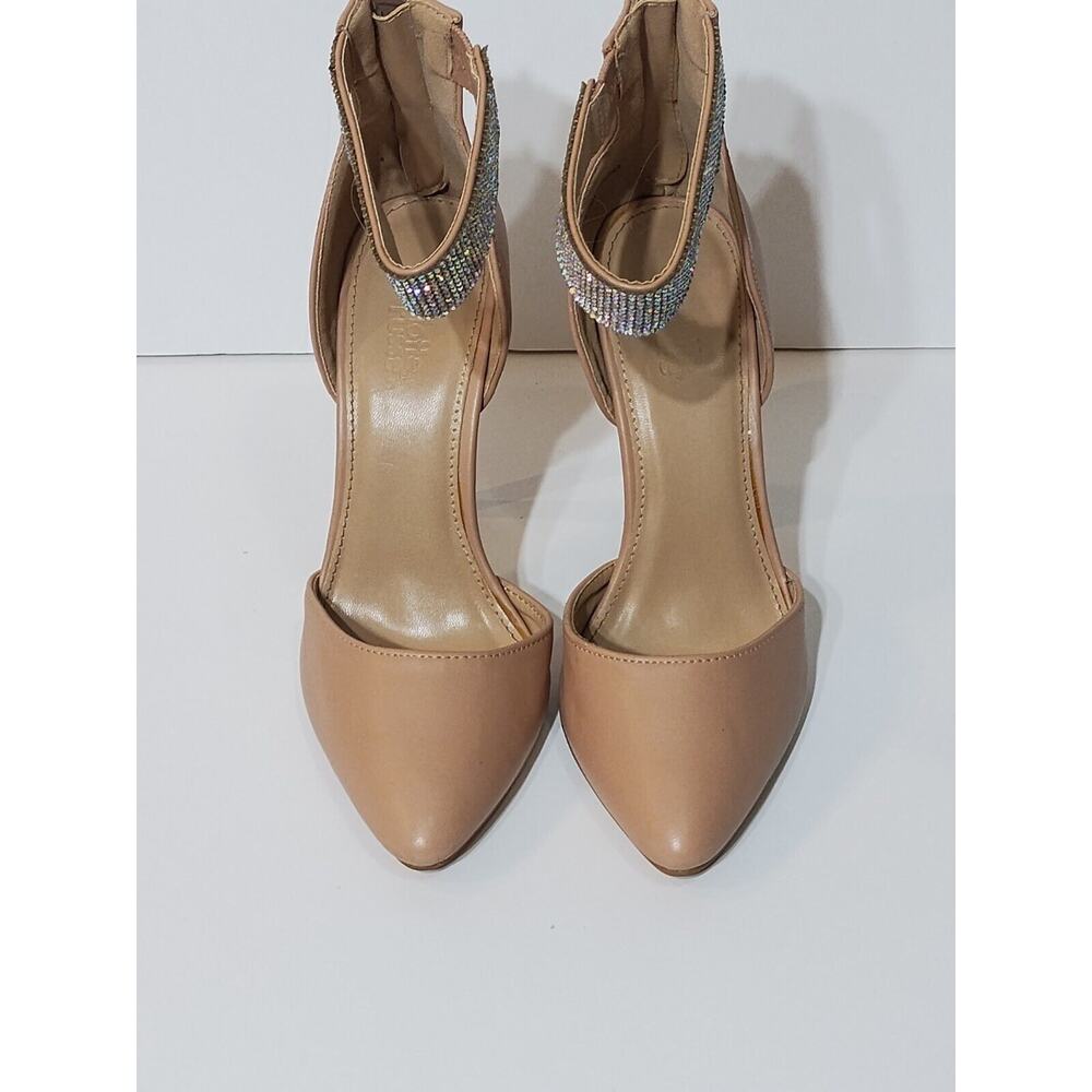 Charlotte Russe Stilettos With Diamond Ankle Strap Size 7 Beige